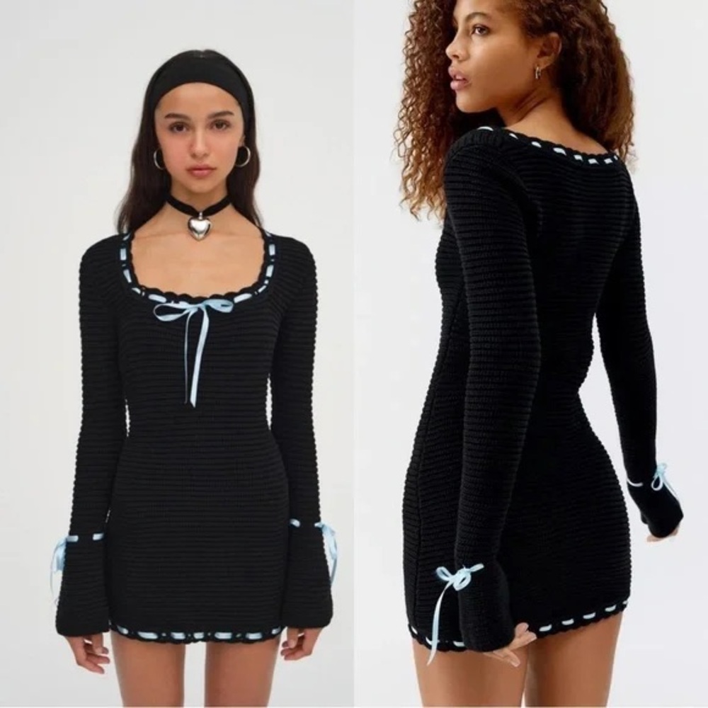 For Love & Lemons Olina Crochet Mini Dress